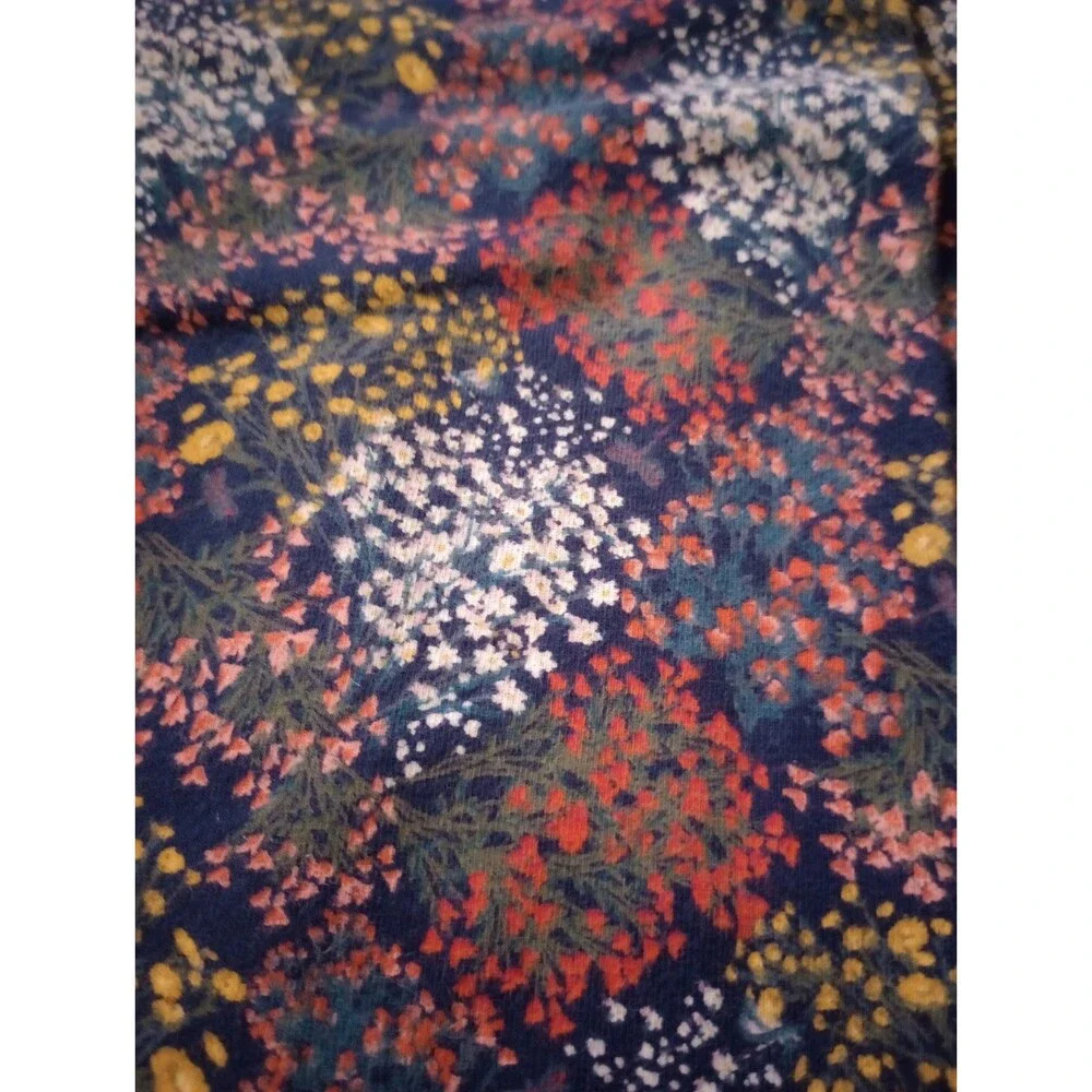 2pc Legging Lot Old Navy/Bobbie Brooks sz L 10/12 Girls NavBlu Floral/Gray Stars